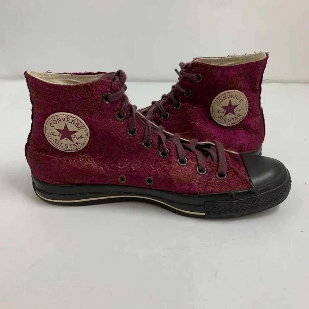 Converse Adults Unisex Embroidered Brocade High Top Lace Up Sneakers SZ 9M/11W - Picture 6 of 12